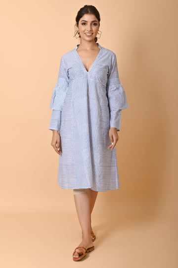 Indian Hand Block print cotton midi dress